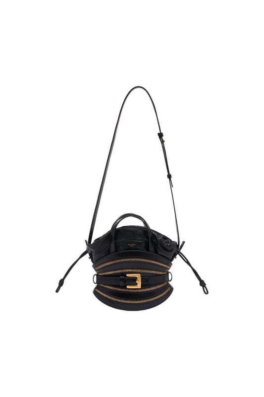 Shuffle Mini Handtasche - Balmain - Leder - Schwarz