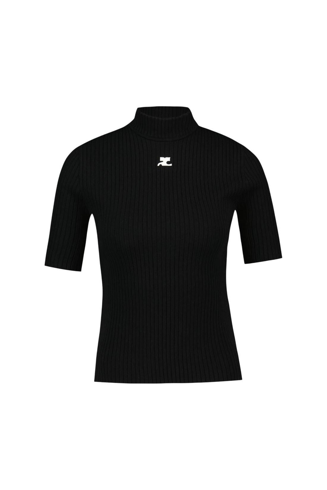 Reedition Jumper T-Shirt - Courreges - Baumwolle - Schwarz