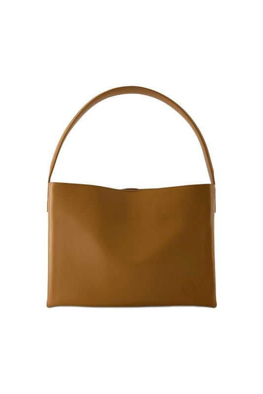 Leonore L Schultertasche - Ines de la Fressange - Leder - Camel