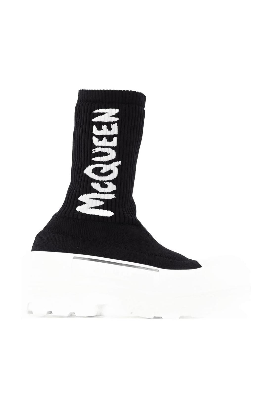 Tread Slick Sneakers aus schwarzem &amp; weißem Canvas