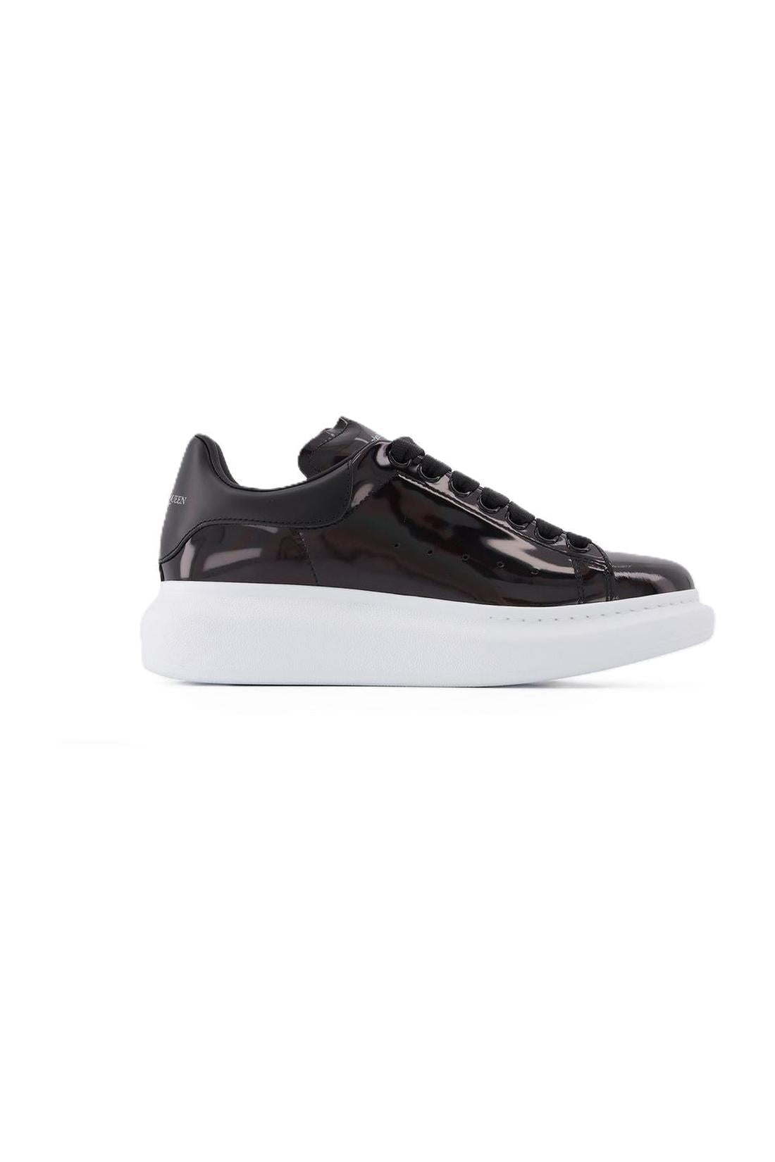 Sneakers Oversize aus schwarzem Leder