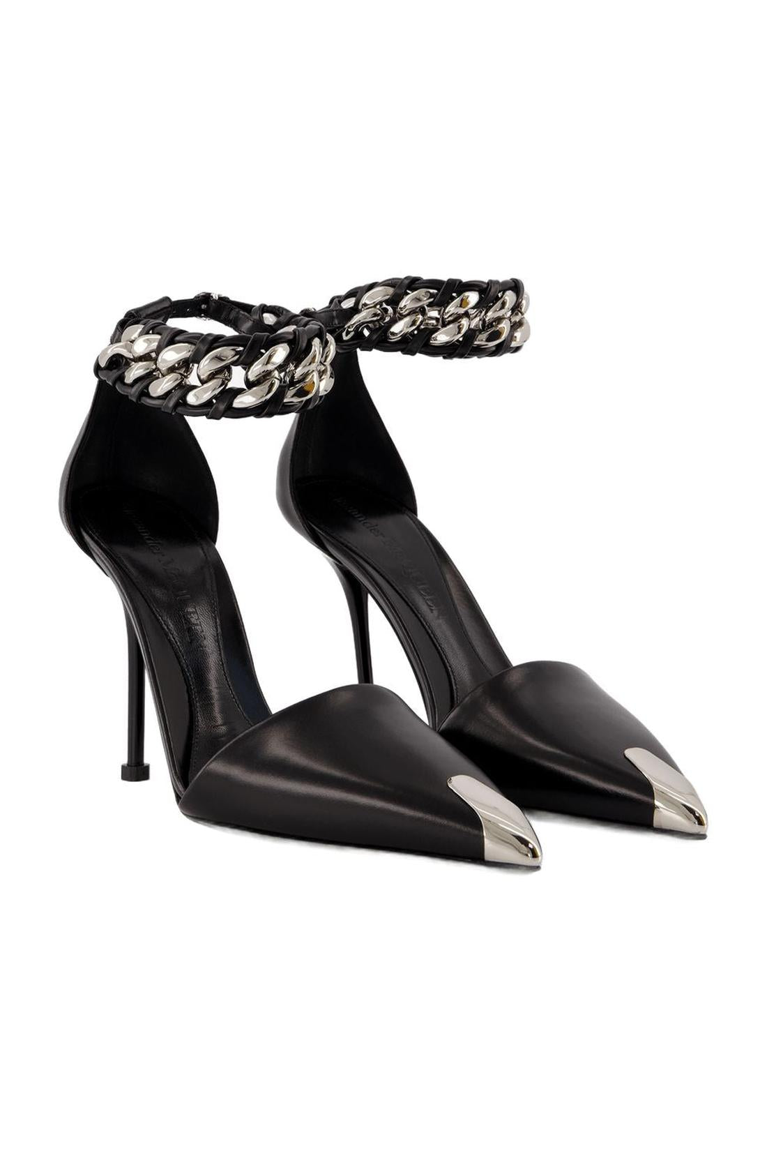 Punk Heels - Alexander Mcqueen - Leder - Schwarz/Silber