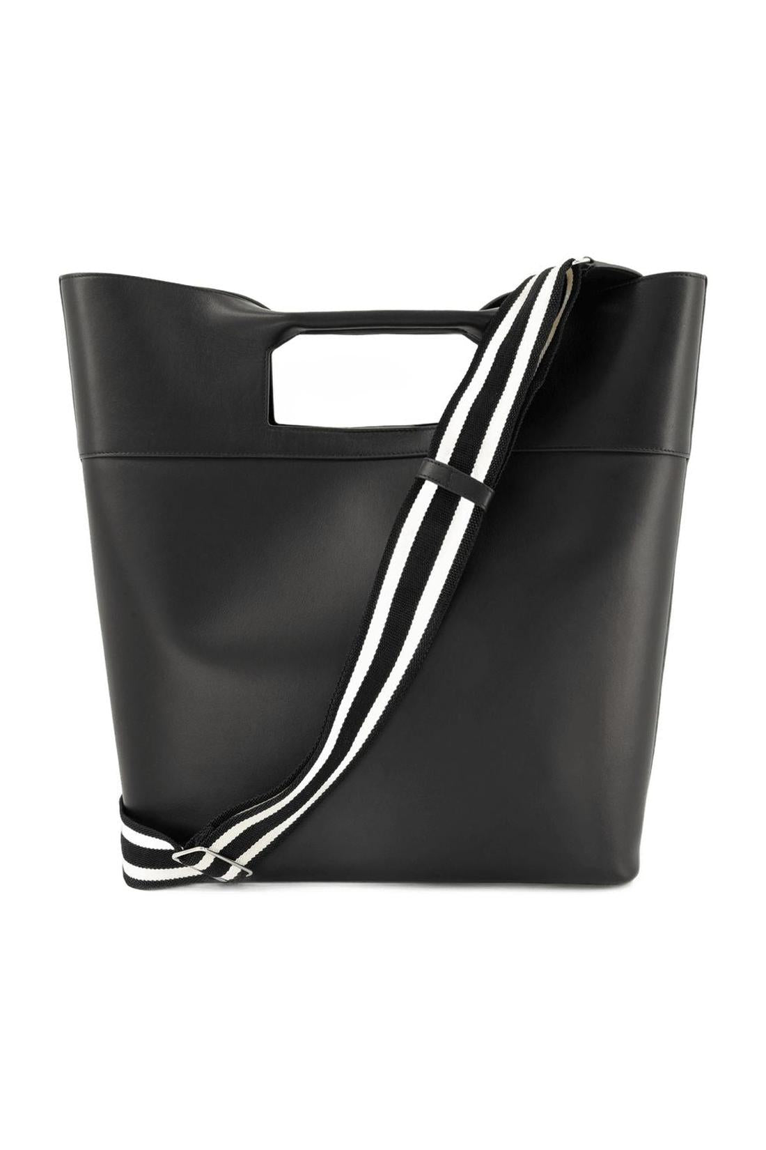 The Square Bow Ns Handbag - Alexander Mcqueen -  Black - Leather