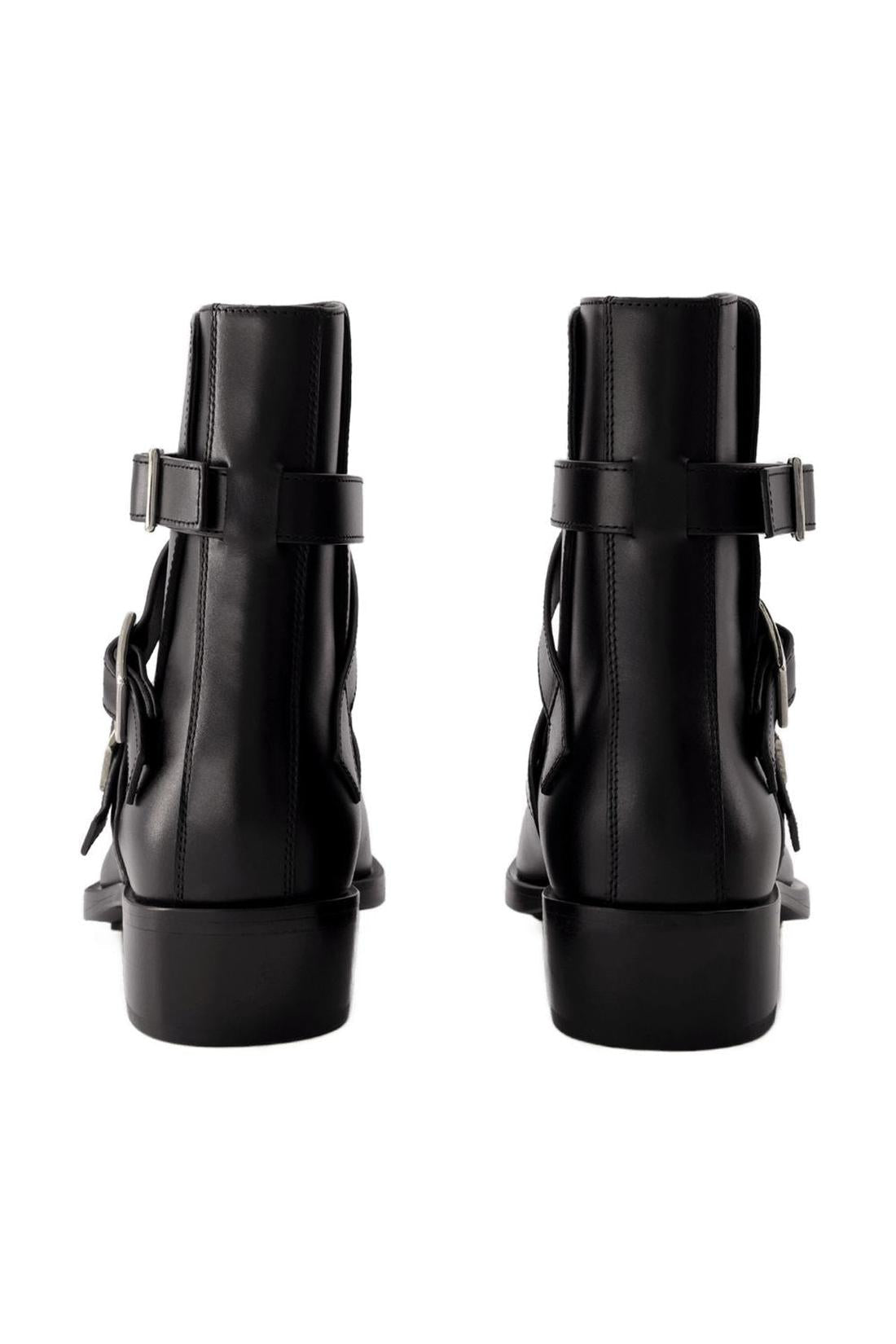 Punk Stiefeletten - Alexander Mcqueen - Leder - Schwarz/Silber