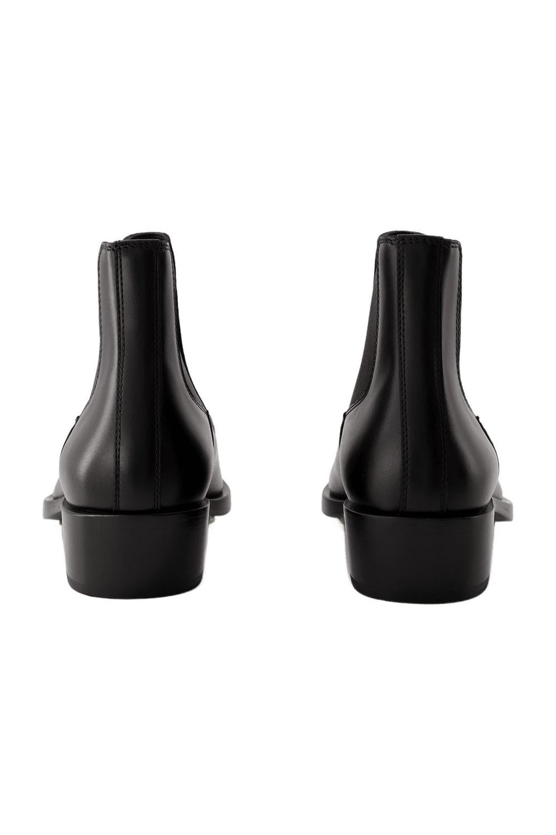 Chelsea-Boots - Alexander Mcqueen - Leder - Schwarz/Silber