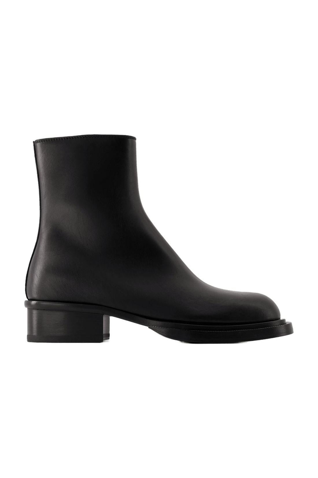 Cuban Stack Stiefeletten - Alexander Mcqueen - Leder - Schwarz