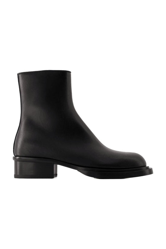 Cuban Stack Stiefeletten - Alexander Mcqueen - Leder - Schwarz