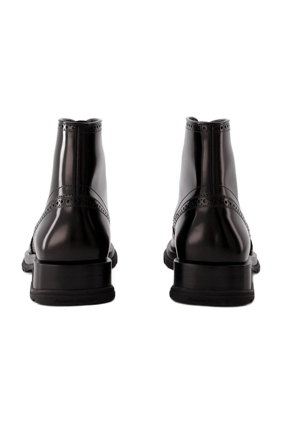 Schnürstiefeletten - Alexander Mcqueen - Leder - Schwarz