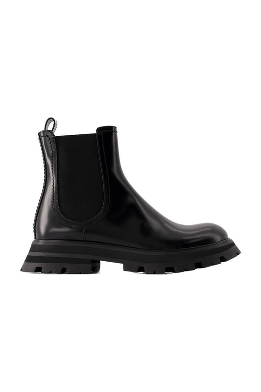 Chelsea-Boots - Alexander Mcqueen - Leder - Schwarz