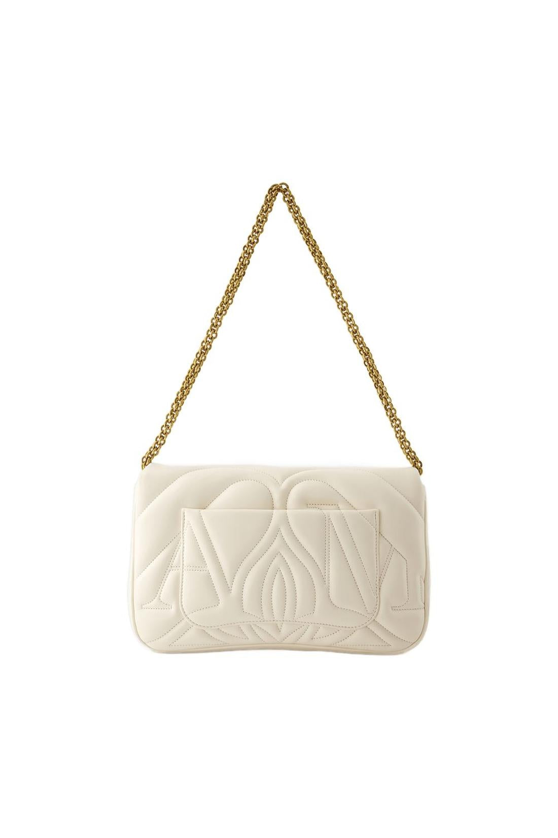 The Seal Schultertasche - Alexander McQueen - Leder - Ivory
