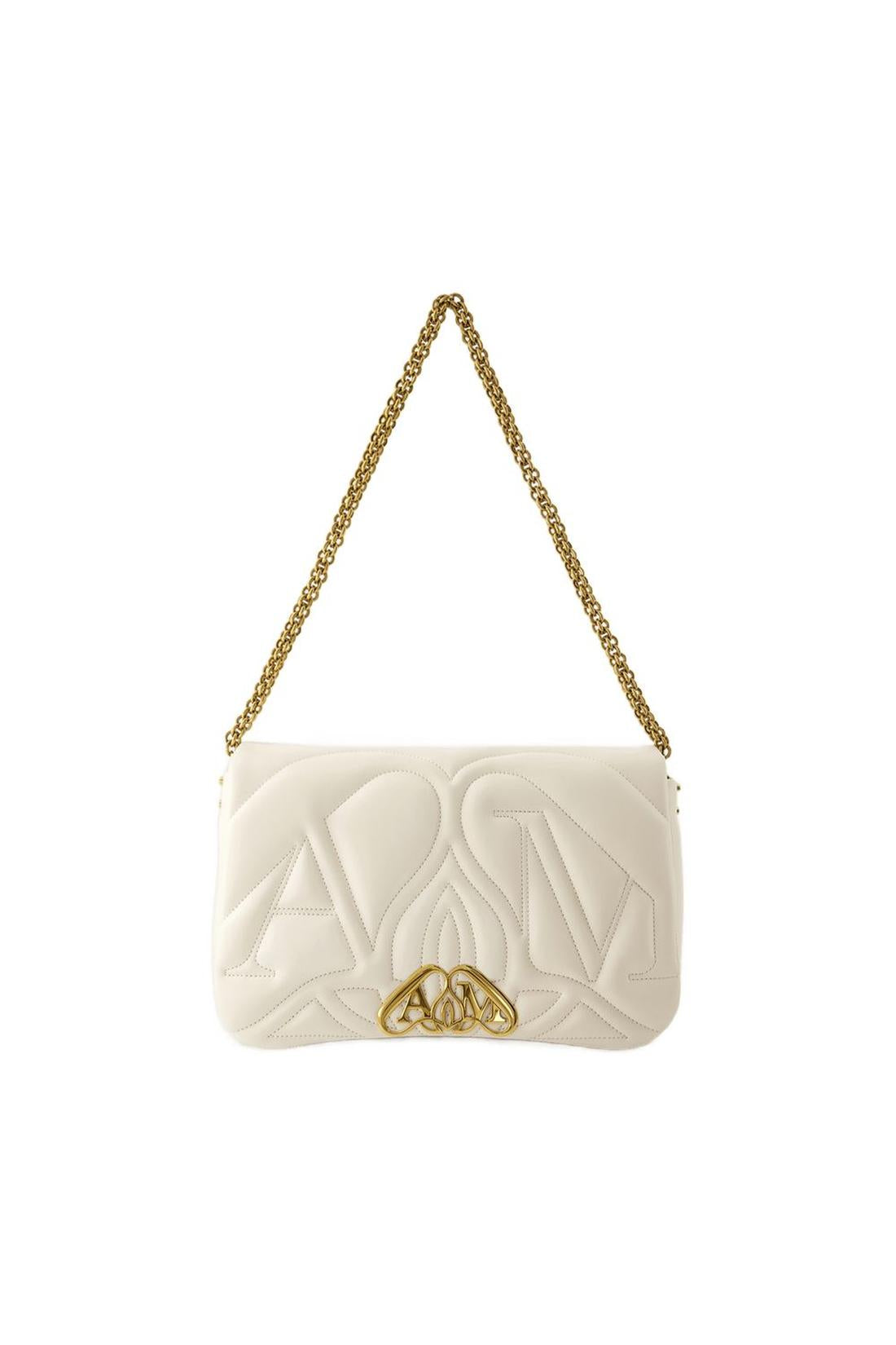 The Seal Schultertasche - Alexander McQueen - Leder - Ivory