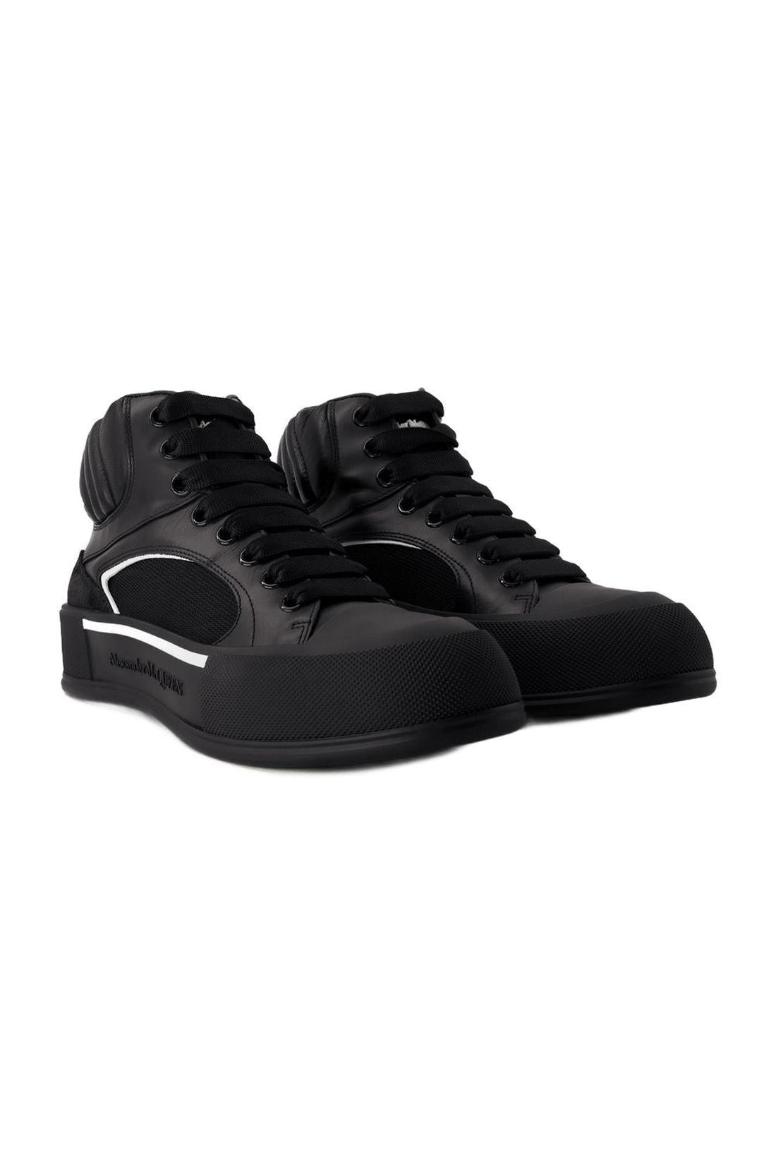 Sneakers Deck - Alexander McQueen - Leder - Schwarz/Weiß