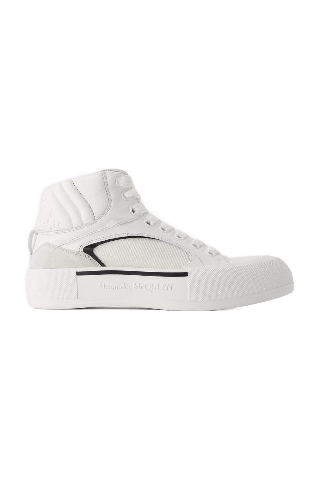 Oversized Sneakers - Alexander Mcqueen - White/Black - Leather