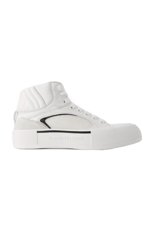 Oversized Sneakers - Alexander Mcqueen - White/Black - Leather