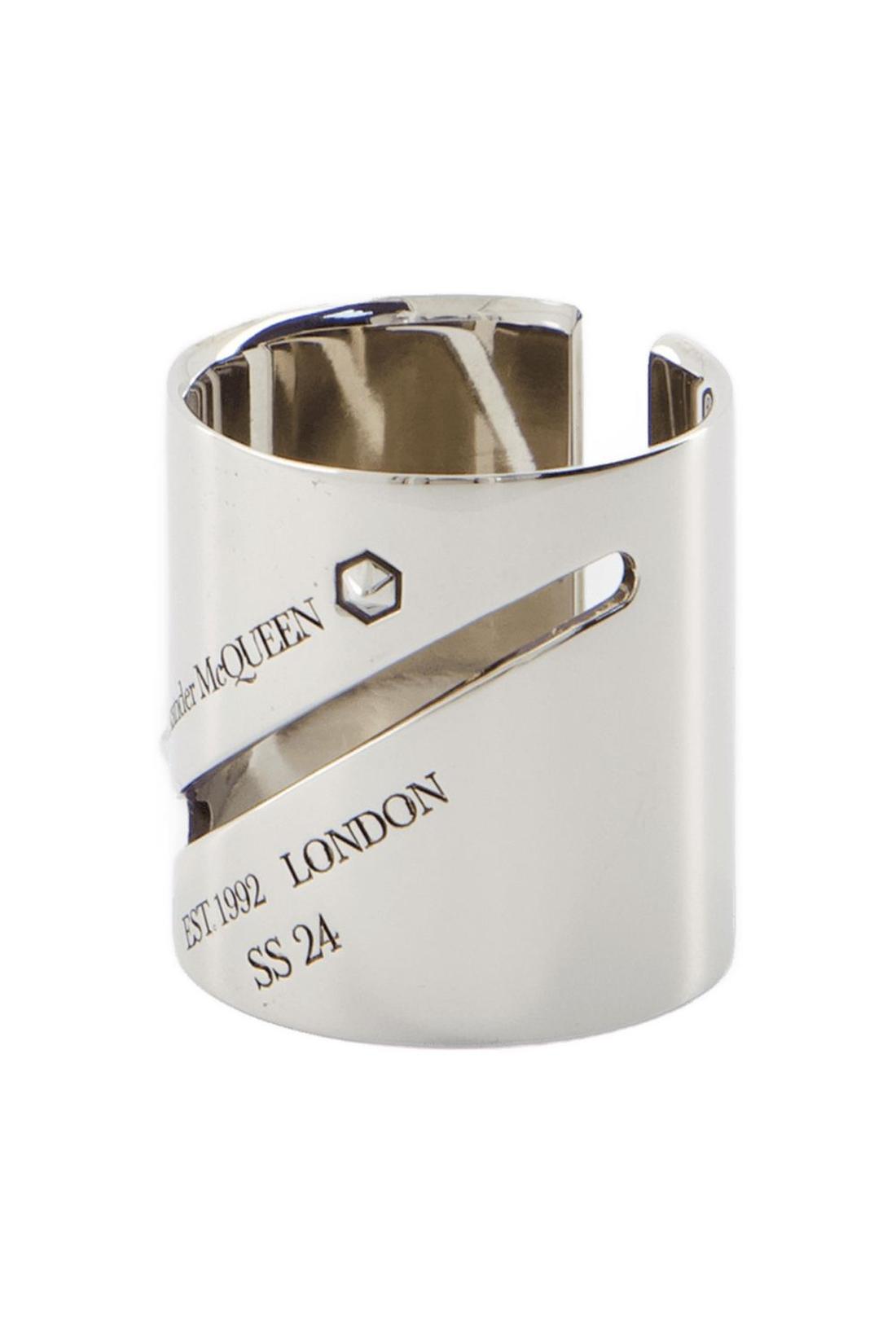 Identity Tag Ring - Alexander McQueen - Metall - Metallic