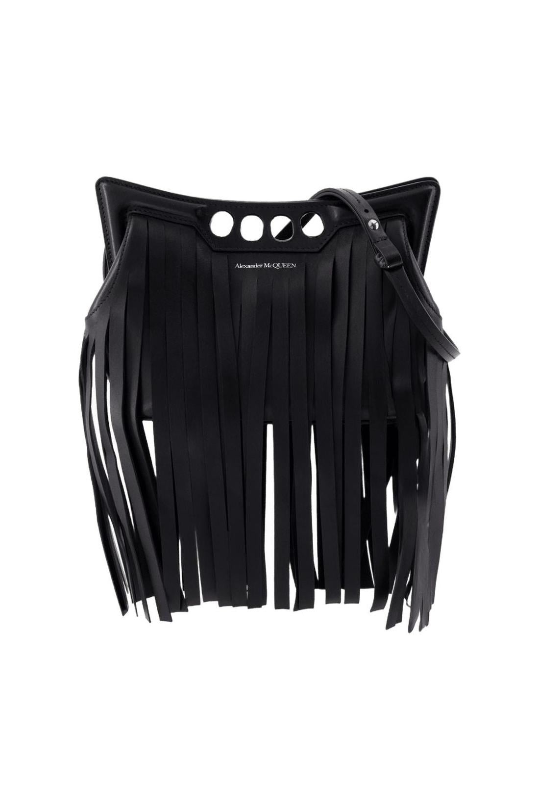 The Mini Peak Schultertasche - Alexander McQueen - Leder - Schwarz