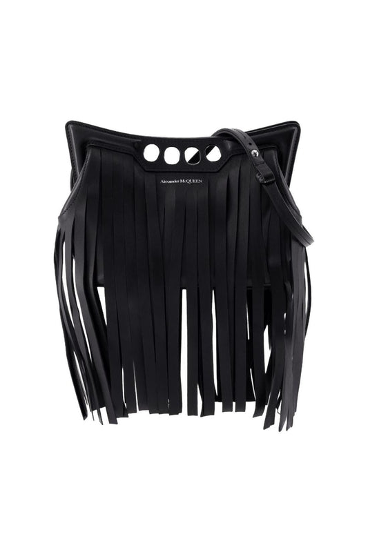 The Mini Peak Schultertasche - Alexander McQueen - Leder - Schwarz