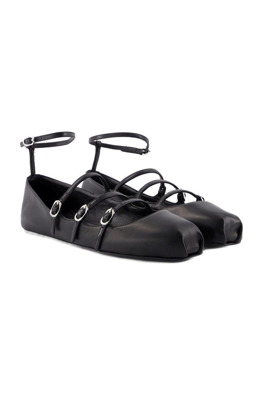 Cage Ballerinas - Alexander McQueen - Leder - Schwarz