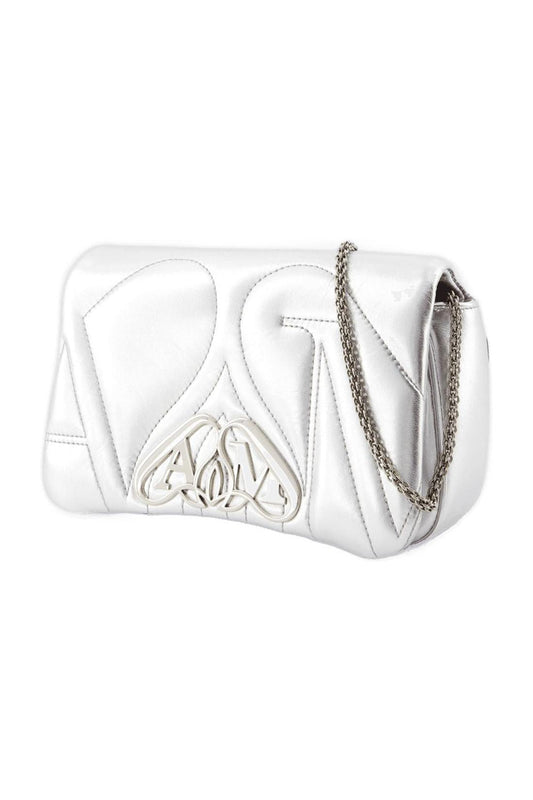 The Mini Seal Schultertasche - Alexander McQueen - Metall - Silber