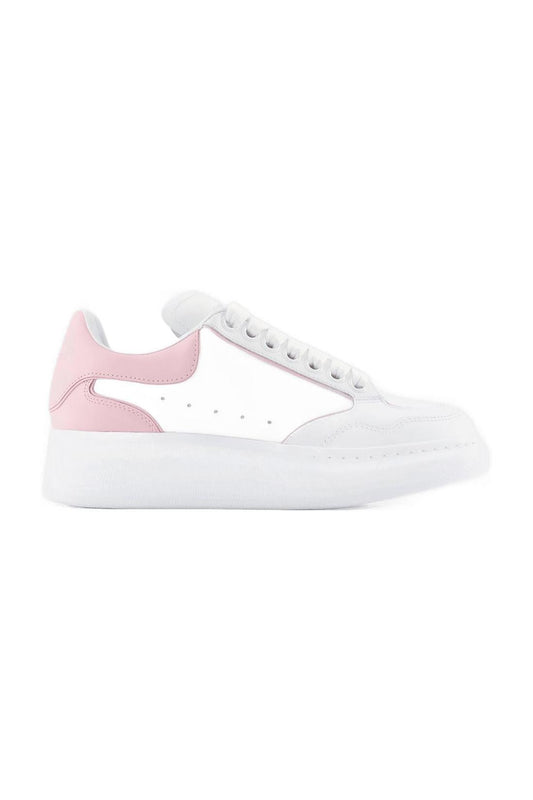 Oversized Hybrid Sneakers - Alexander McQueen - Leder - Weiß/Blaßrosa