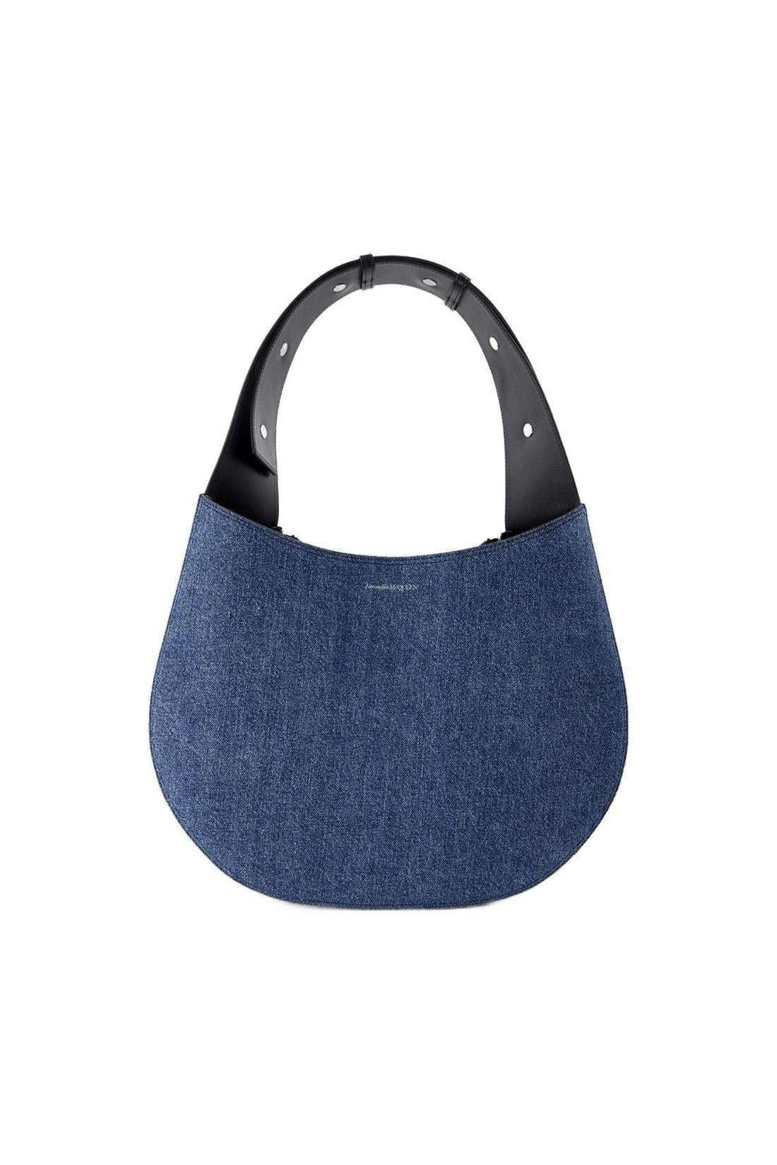 Hobo Skull Tasche - Alexander McQueen - Denim - Blau