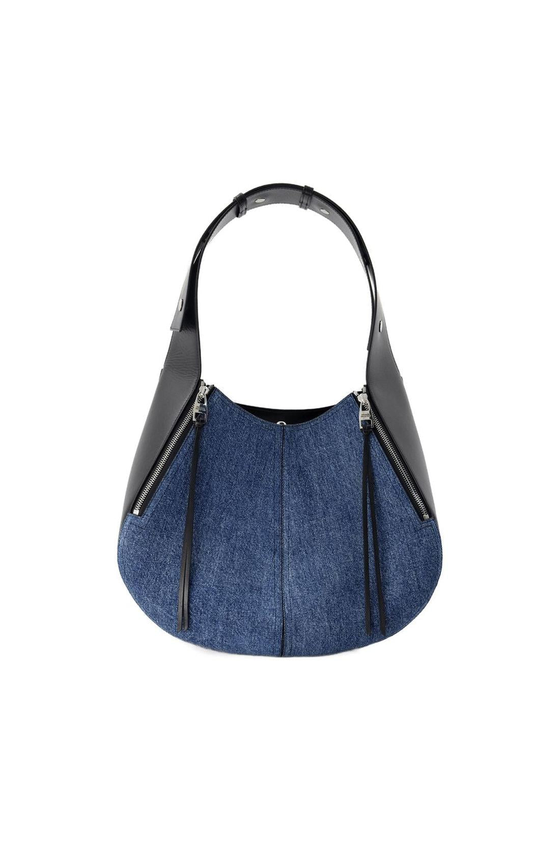 Hobo Skull Tasche - Alexander McQueen - Denim - Blau