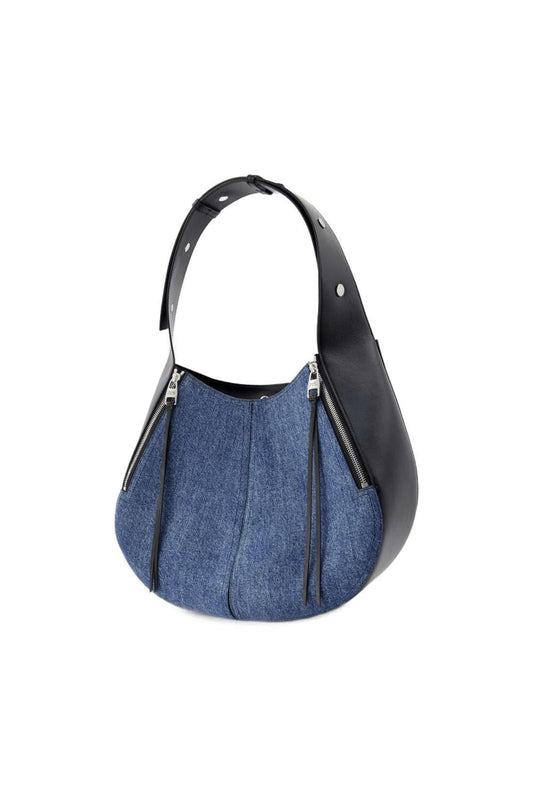 Hobo Skull Tasche - Alexander McQueen - Denim - Blau