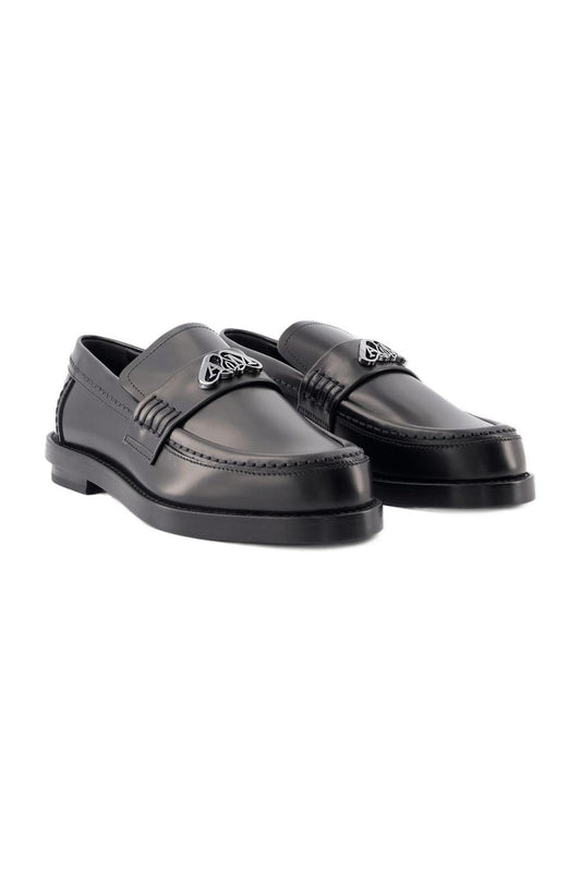 Seal Mokassins - Alexander McQueen - Leder - Schwarz/Silber