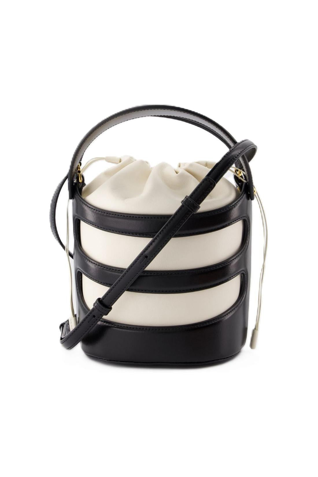 Rise Handtasche - Alexander McQueen - Leder - Schwarz/Elfenbein