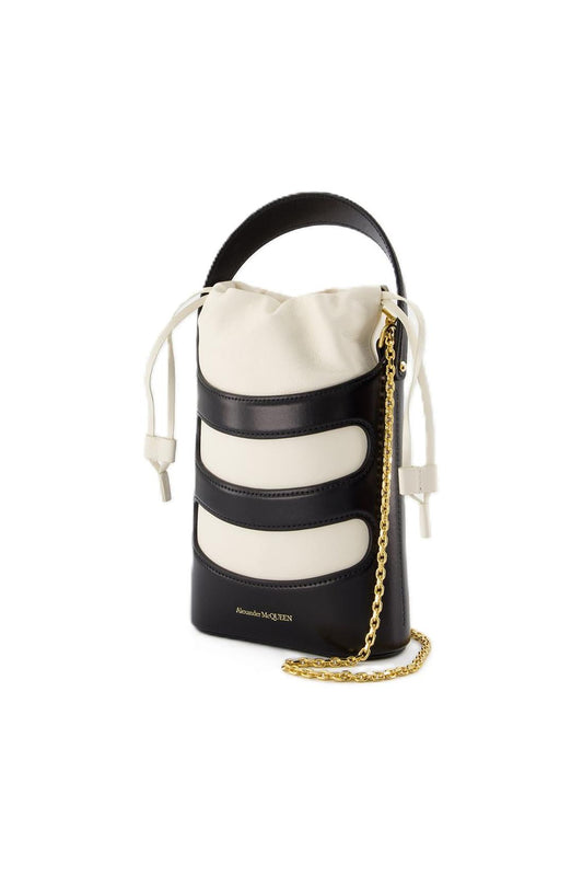 The Rise Mini Schultertasche - Alexander McQueen - Leder - Schwarz