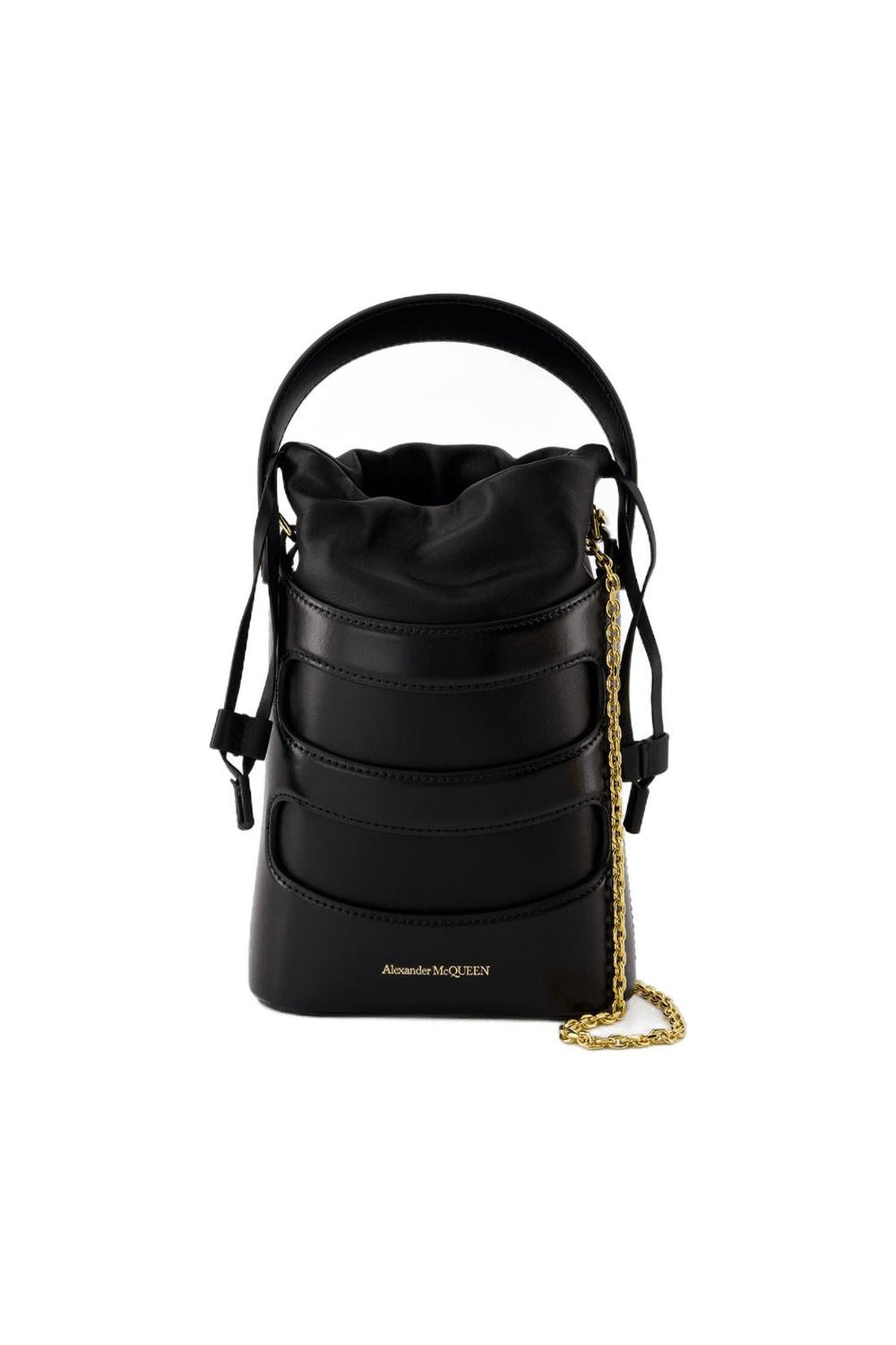 The Rise Mini Schultertasche - Alexander McQueen - Leder - Schwarz