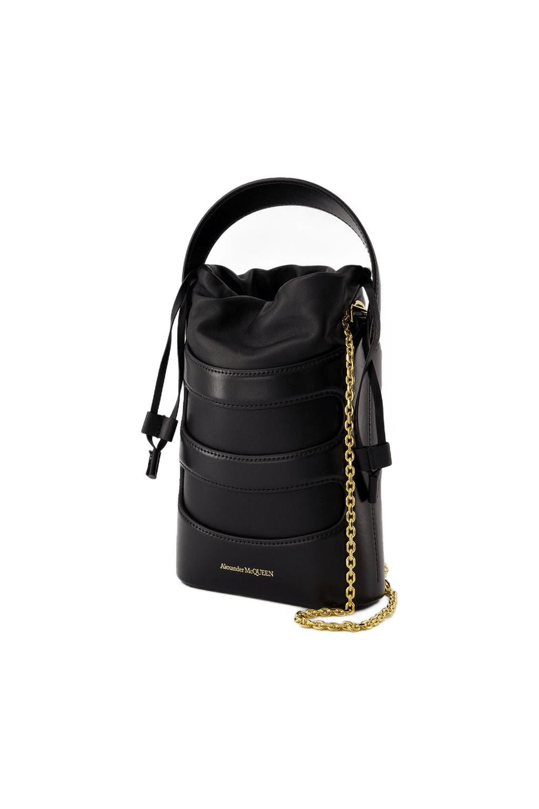 The Rise Mini Schultertasche - Alexander McQueen - Leder - Schwarz