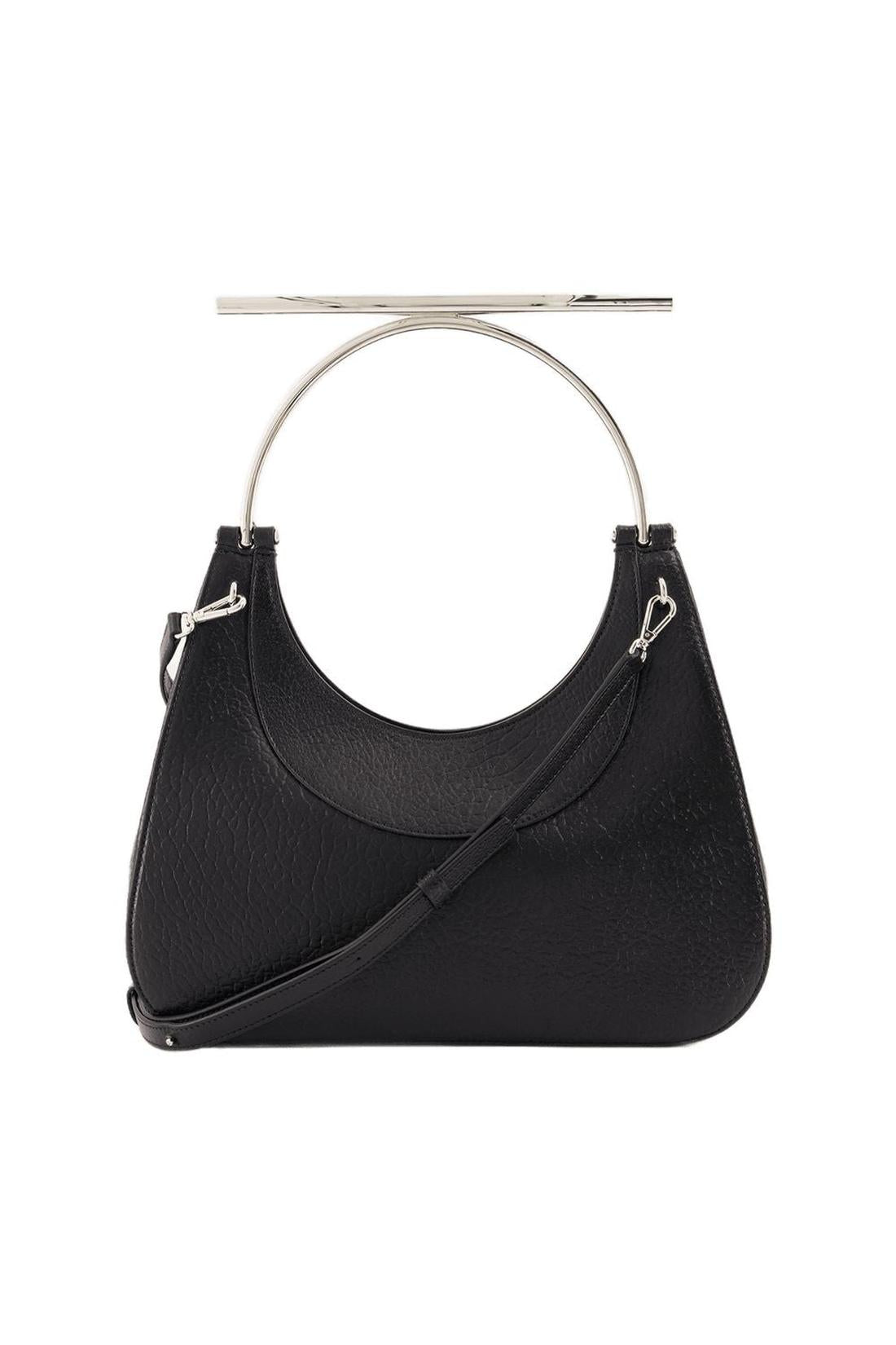 Cross Bar Handtasche - Alexander McQueen - Leder - Schwarz/Silber
