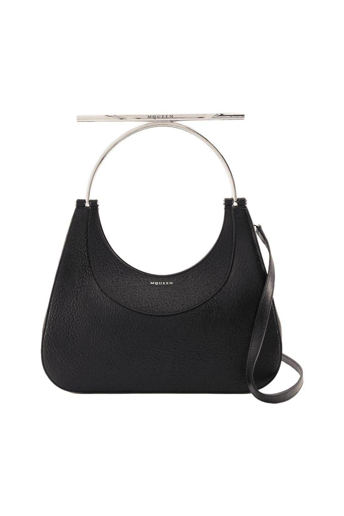 Cross Bar Handtasche - Alexander McQueen - Leder - Schwarz/Silber