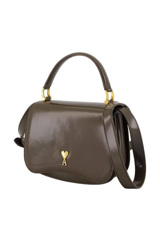 Handtasche Paris Paris - AMI Paris - Leder - Khaki