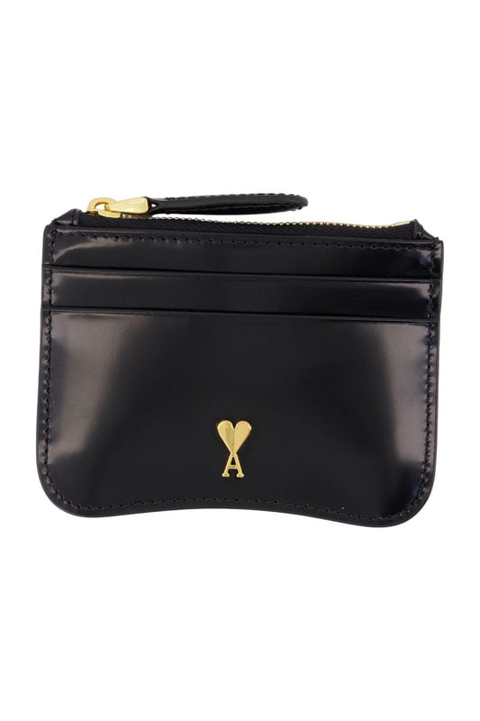 Kartenhalter Paris Zip - AMI Paris - Leder - Schwarz