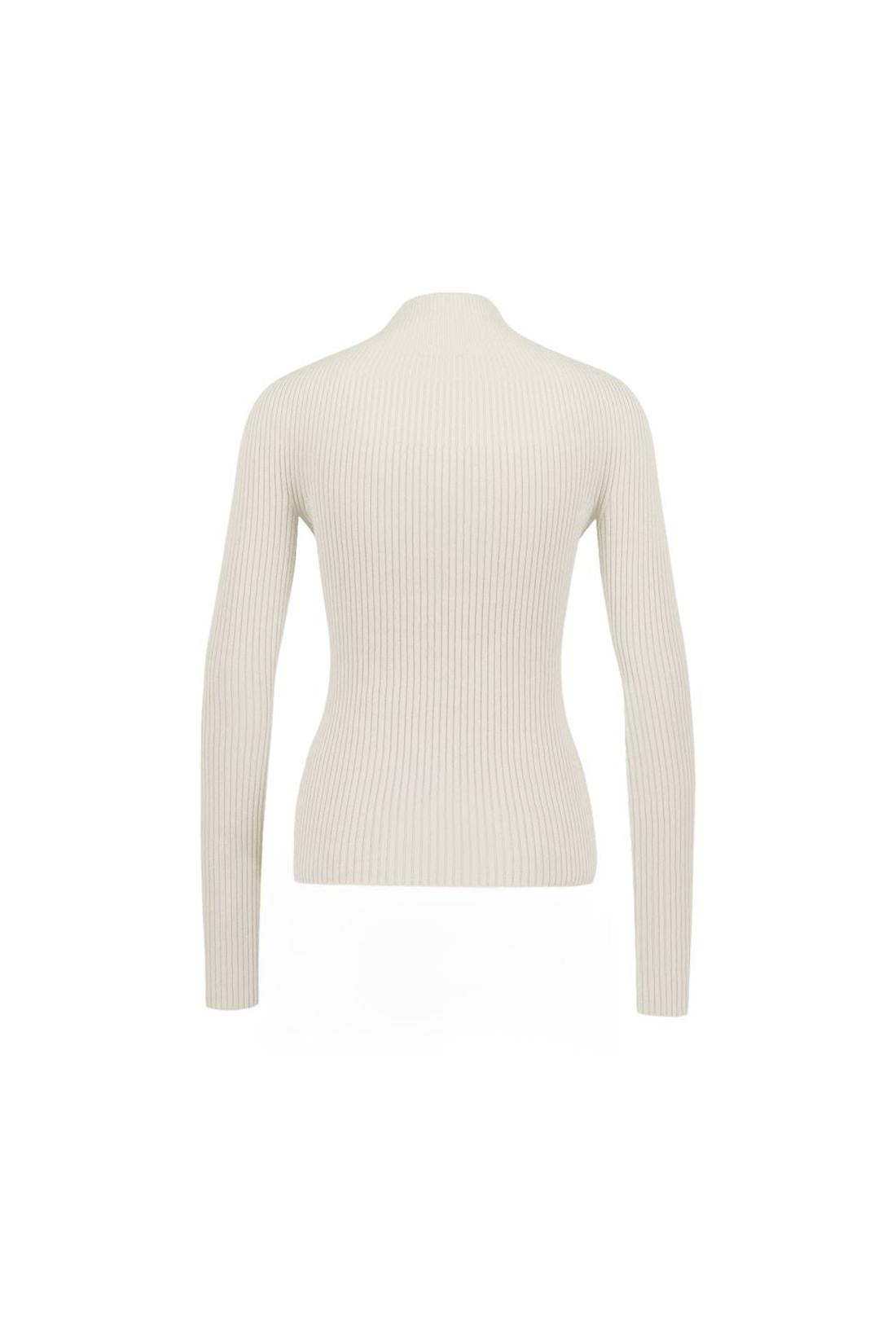Mockneck Pullover - Courreges - Baumwolle - Weiß