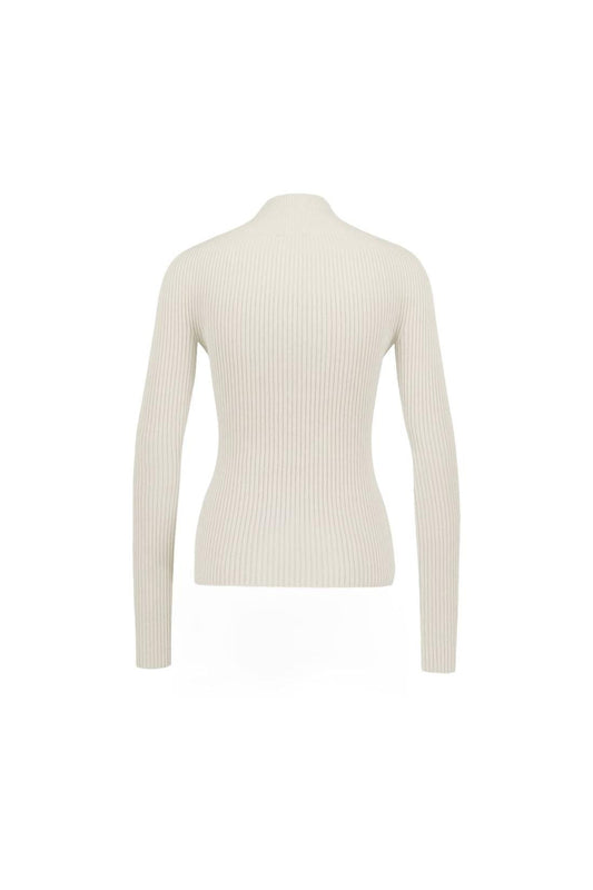 Mockneck Pullover - Courreges - Baumwolle - Weiß