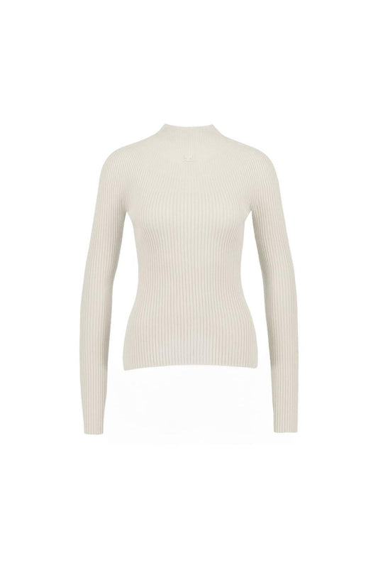 Mockneck Pullover - Courreges - Baumwolle - Weiß