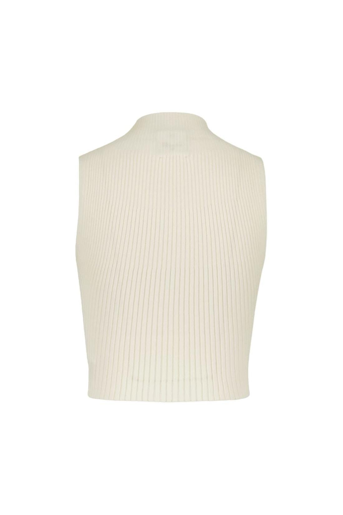 Mockneck T-Shirt - Courreges - Baumwolle - Weiß