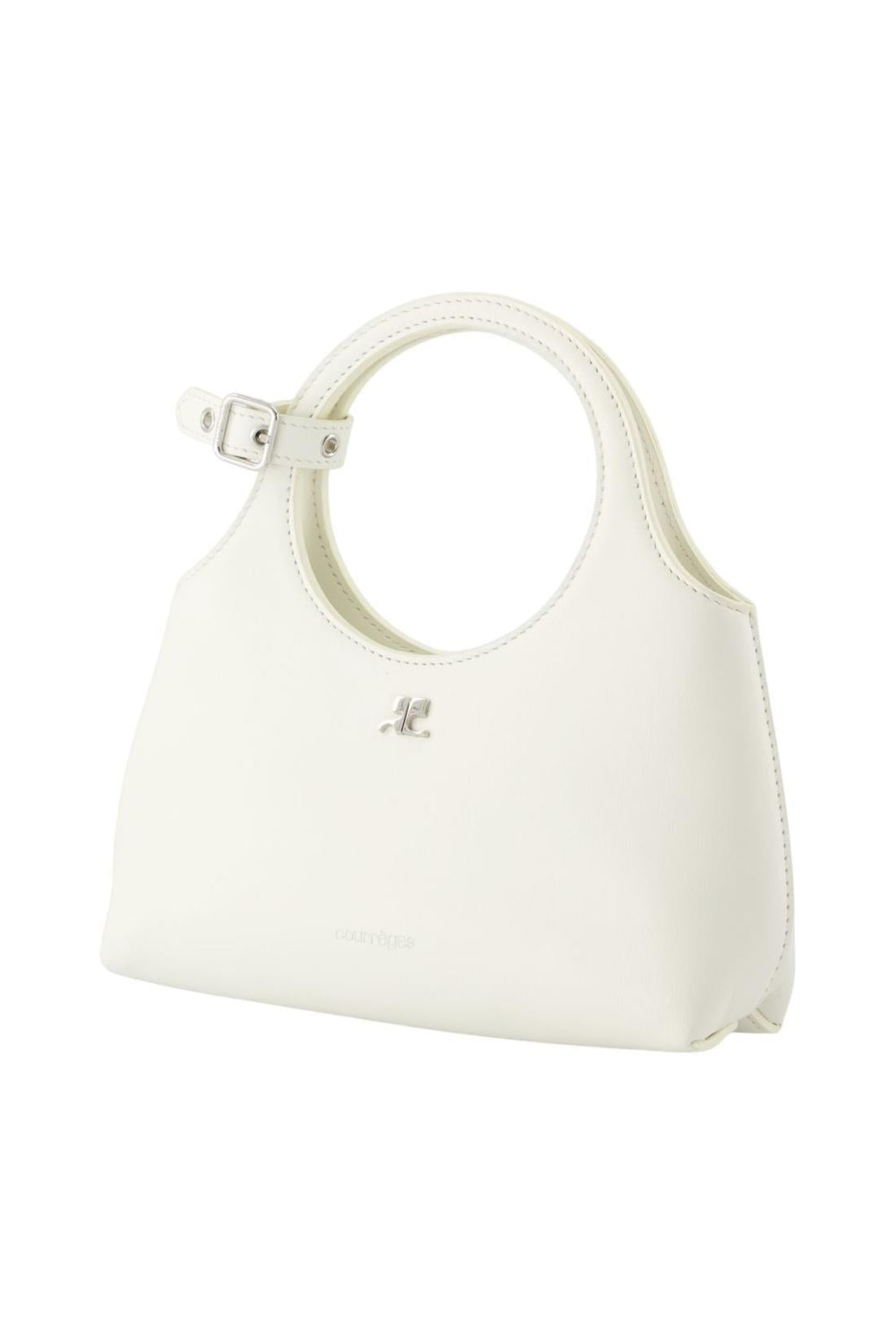 Mini Holy Day Handtasche - Courreges - Leder - Weiß