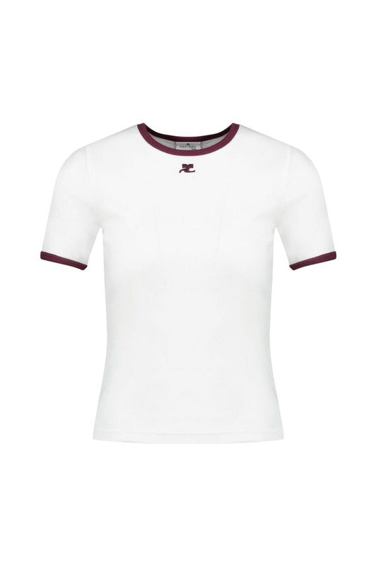 Signature T-Shirt - Courreges - Baumwolle - Weiß