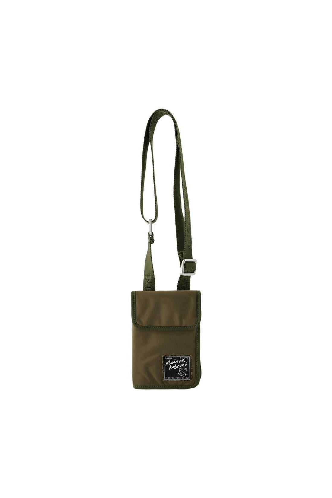 Neck Pouch Schultertasche - Maison Kitsune - Nylon - Khaki