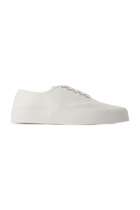 Lace Up Sneakers - Maison Kitsune - Baumwolle - Weiß
