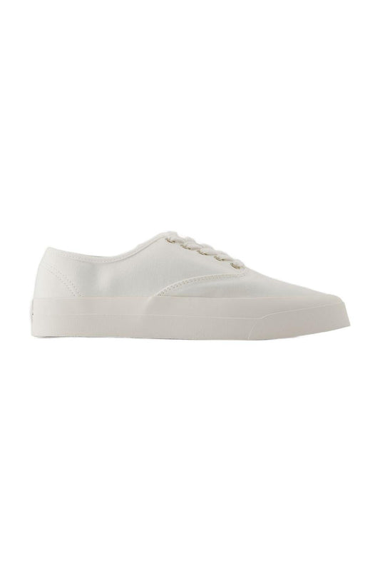 Lace Up Sneakers - Maison Kitsune - Baumwolle - Weiß