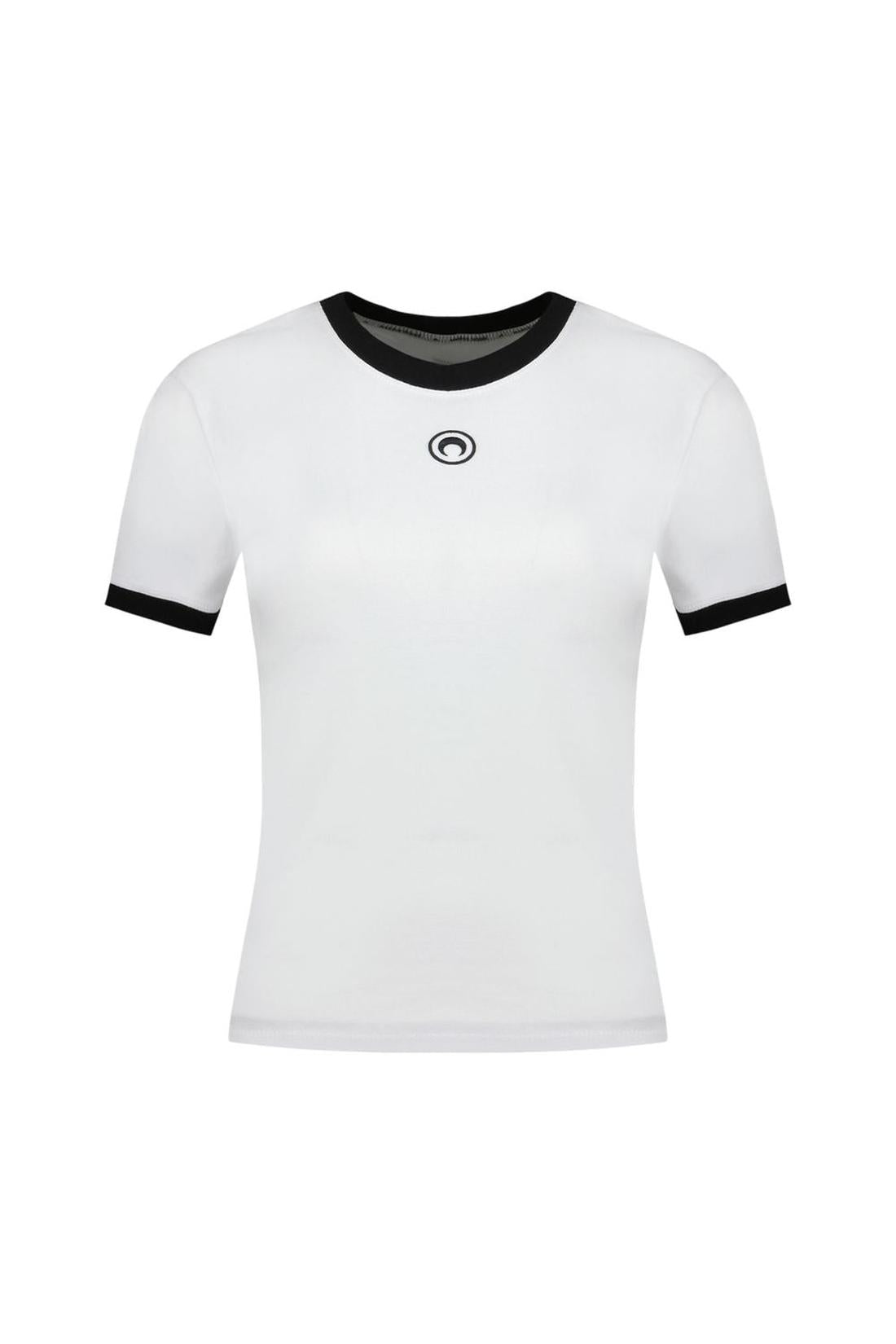 Moon Logo Baby Fit T-Shirt - Marine Serre - Baumwolle - Weiß