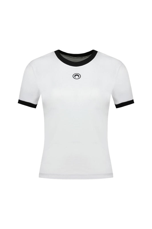 Moon Logo Baby Fit T-Shirt - Marine Serre - Baumwolle - Weiß