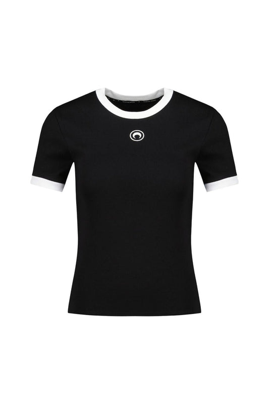 Moon Logo Baby Fit T-Shirt - Marine Serre - Baumwolle - Schwarz