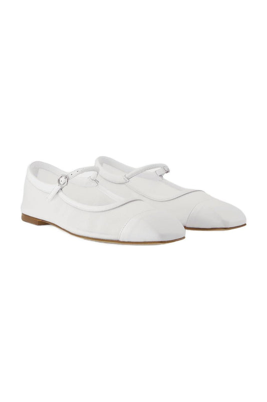 Uma Mesh Ballerinas - Aeyde - Leder - Weiß