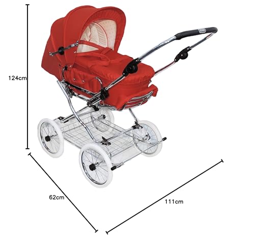 EICHHORN Kinderwagen Kombikinderwagen Komplett-Set, 0-3 Jahre, umbaubar zum Sportwagen, inklusive Babytragetasche, EVA-Rad, marineblau